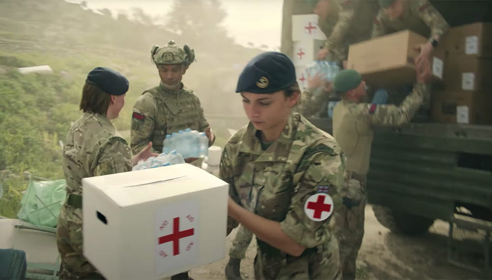 Image taken from the "Compassion" Royal Marines video. Royal Marines Commandos are not unflinching machines. You’ll understand that there is a human element in everything we do.