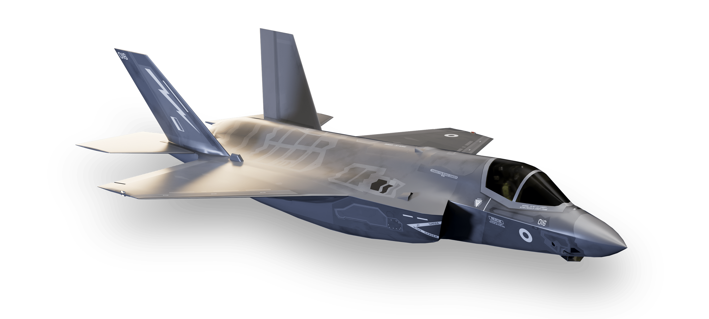 3D visualisation of F-35 Lightning jet