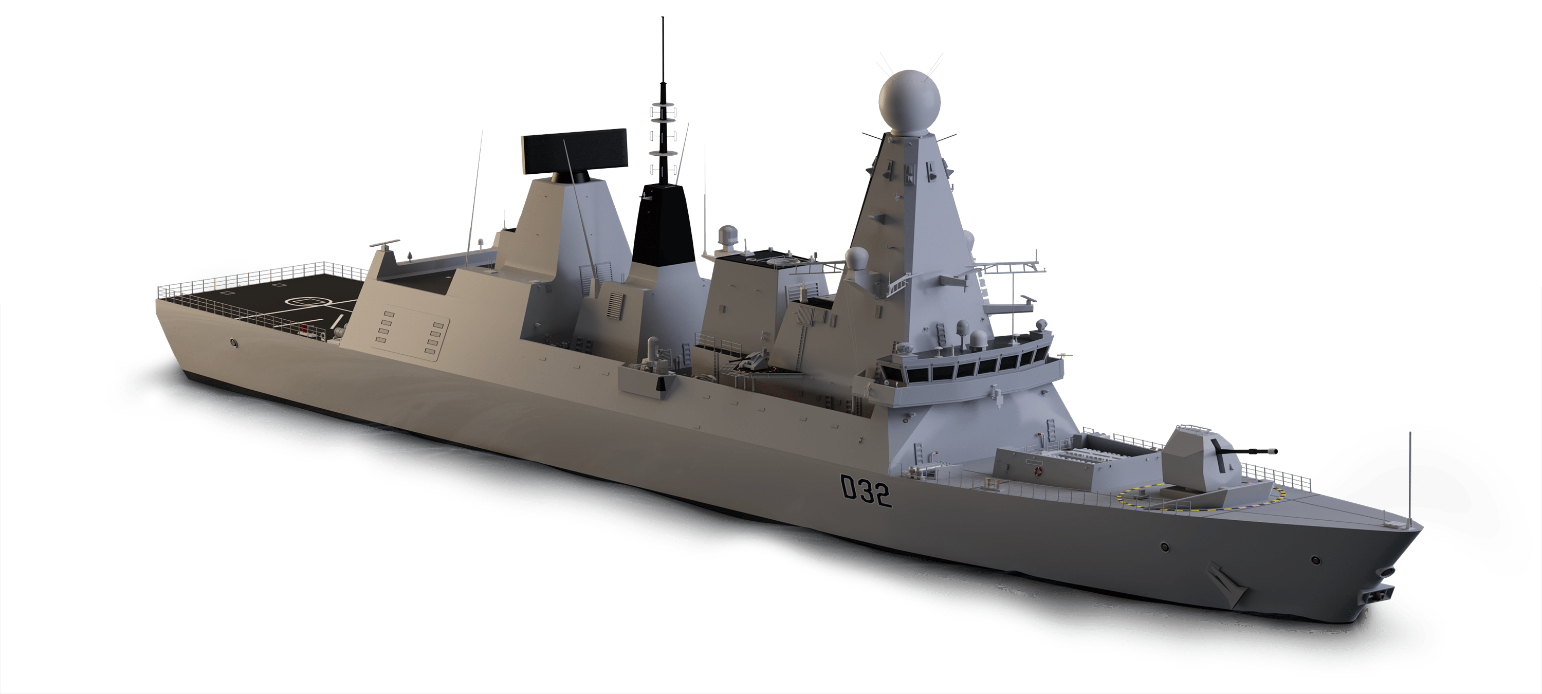 3D visualisation of a Daring Class Destroyer