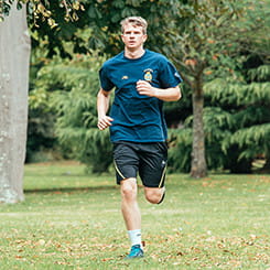 Individual running outside